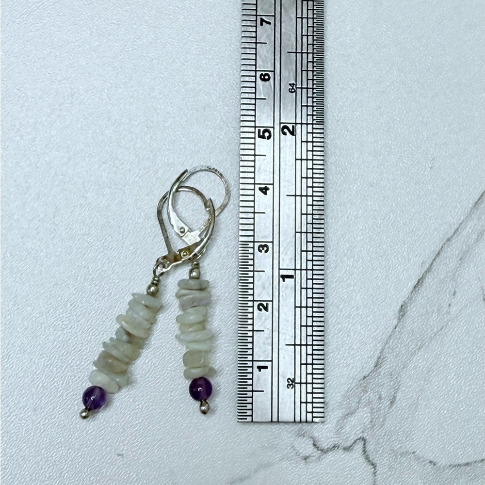 NWT Opal Amethyst Holly Blue Gemstone Statement Necklace and Earring Set Gift - Picture 2 of 11